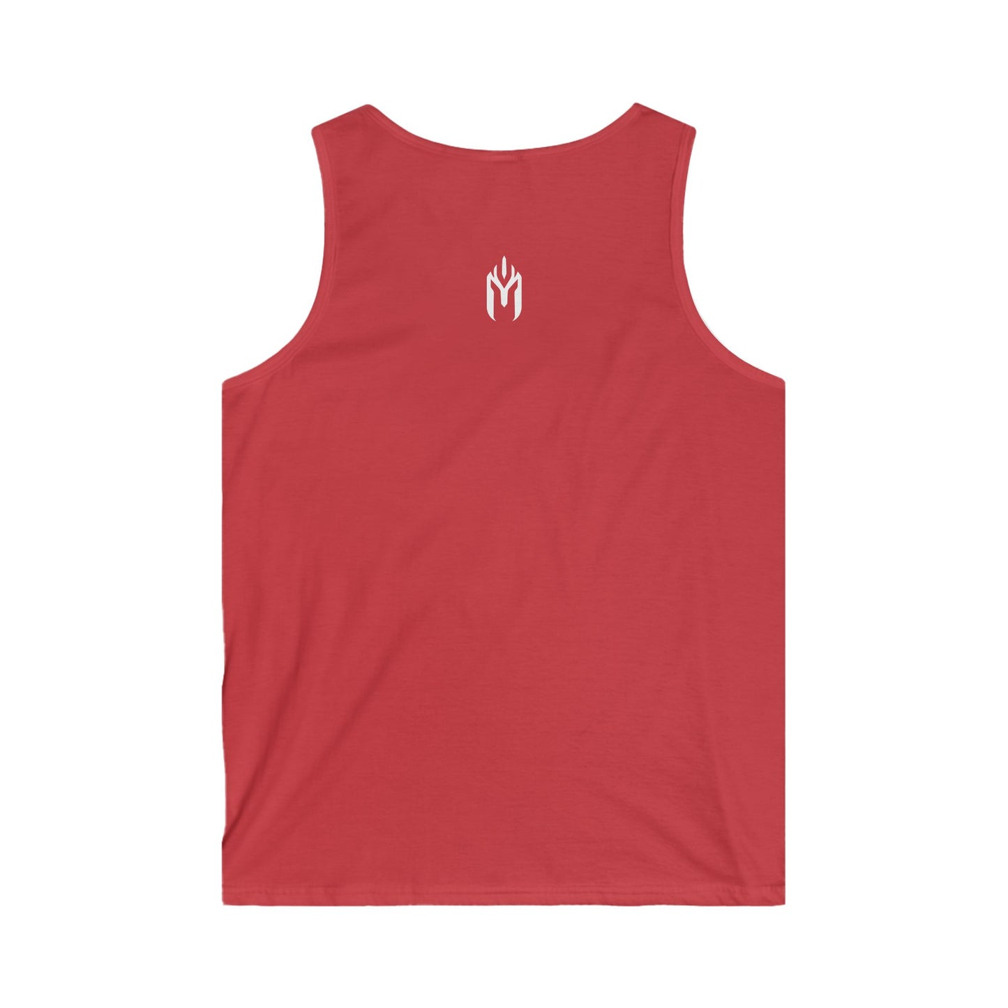 Men's Softstyle Tank Top - Minimalist MASER Design for Casual Summer Vibes