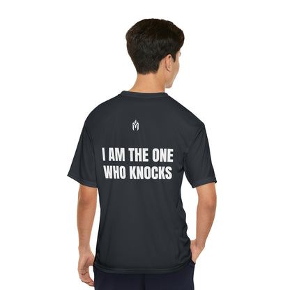 Men's Performance T-Shirt - 'I Am The One Who Knocks'