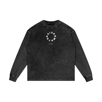 Acid Wash Oversize Long Sleeve T-Shirt