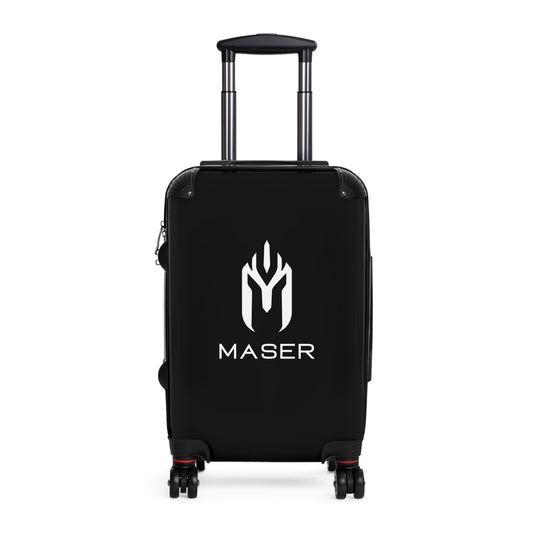 Maser Black Hardshell Suitcase - Stylish Travel Luggage for Adventurers