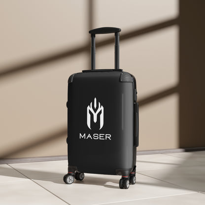 Maser Black Hardshell Suitcase - Stylish Travel Luggage for Adventurers