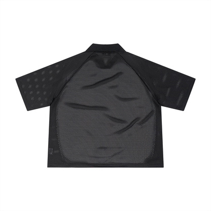 Striped Mesh Boxy Soccer Jersey
