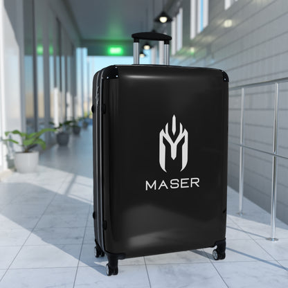 Maser Black Hardshell Suitcase - Stylish Travel Luggage for Adventurers