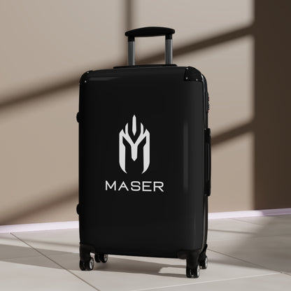 Maser Black Hardshell Suitcase - Stylish Travel Luggage for Adventurers