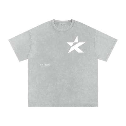 Snow Washed Oversized Cotton T-Shirt