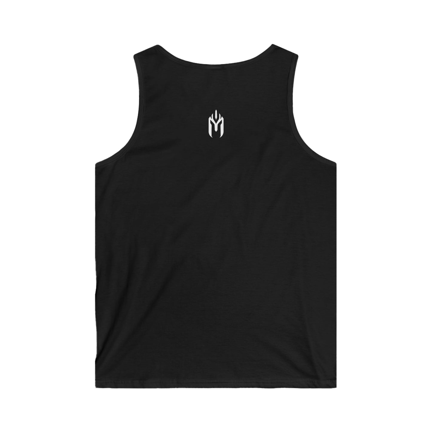 Men's Softstyle Tank Top - Minimalist MASER Design for Casual Summer Vibes