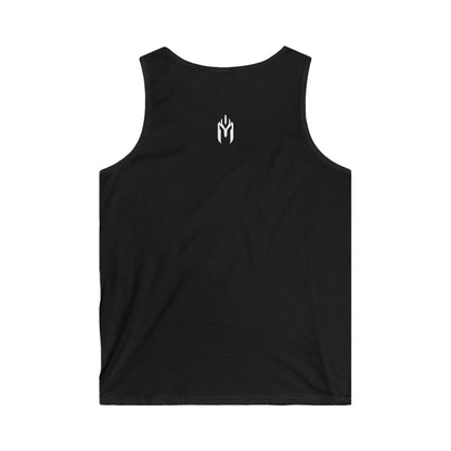 Men's Softstyle Tank Top - Minimalist MASER Design for Casual Summer Vibes