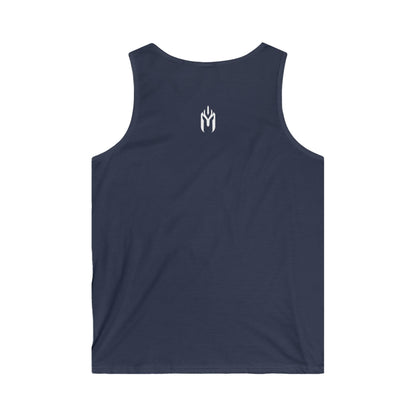 Men's Softstyle Tank Top - Minimalist MASER Design for Casual Summer Vibes