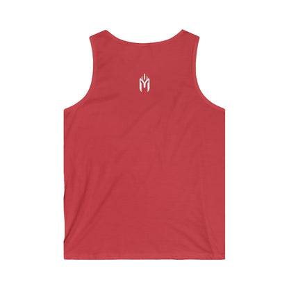 Men's Softstyle Tank Top - Minimalist MASER Design for Casual Summer Vibes