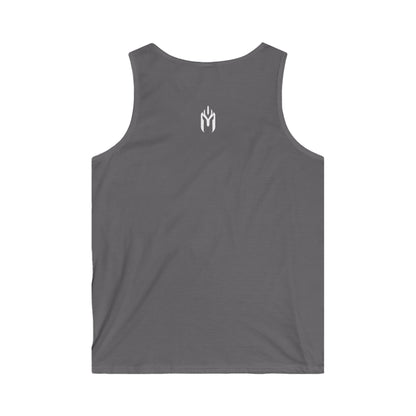Men's Softstyle Tank Top - Minimalist MASER Design for Casual Summer Vibes