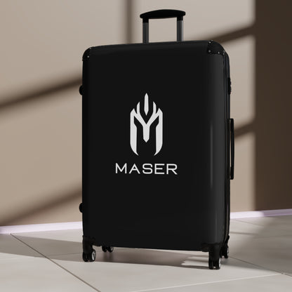 Maser Black Hardshell Suitcase - Stylish Travel Luggage for Adventurers