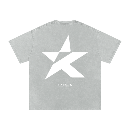 Snow Washed Oversized Cotton T-Shirt