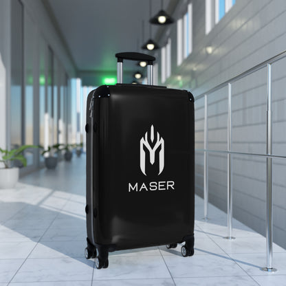 Maser Black Hardshell Suitcase - Stylish Travel Luggage for Adventurers