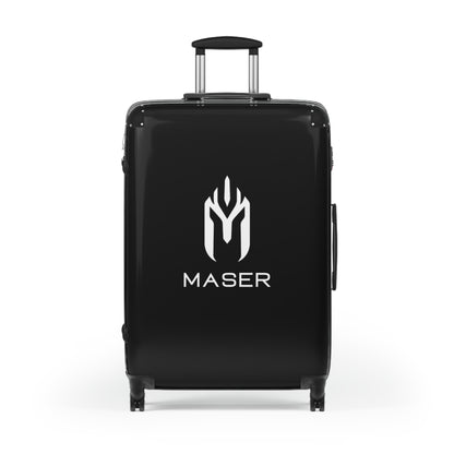 Maser Black Hardshell Suitcase - Stylish Travel Luggage for Adventurers
