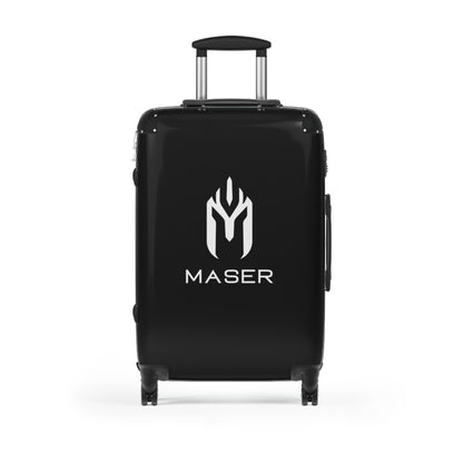 Maser Black Hardshell Suitcase - Stylish Travel Luggage for Adventurers