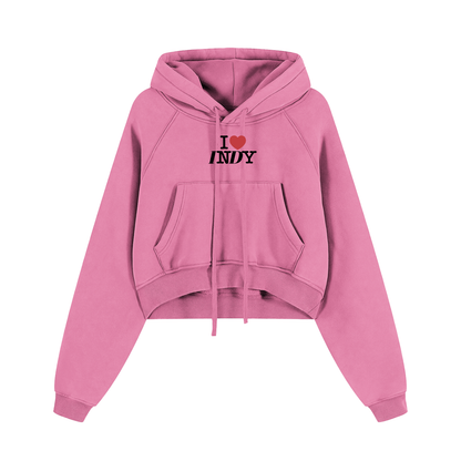 Snow Washed Cropped Hoodie