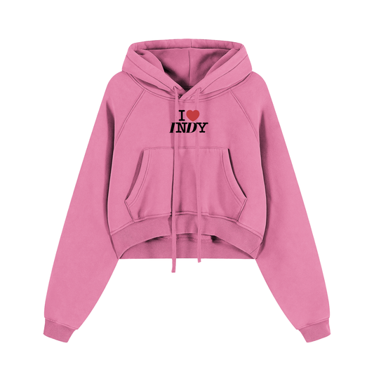 Snow Washed Cropped Hoodie
