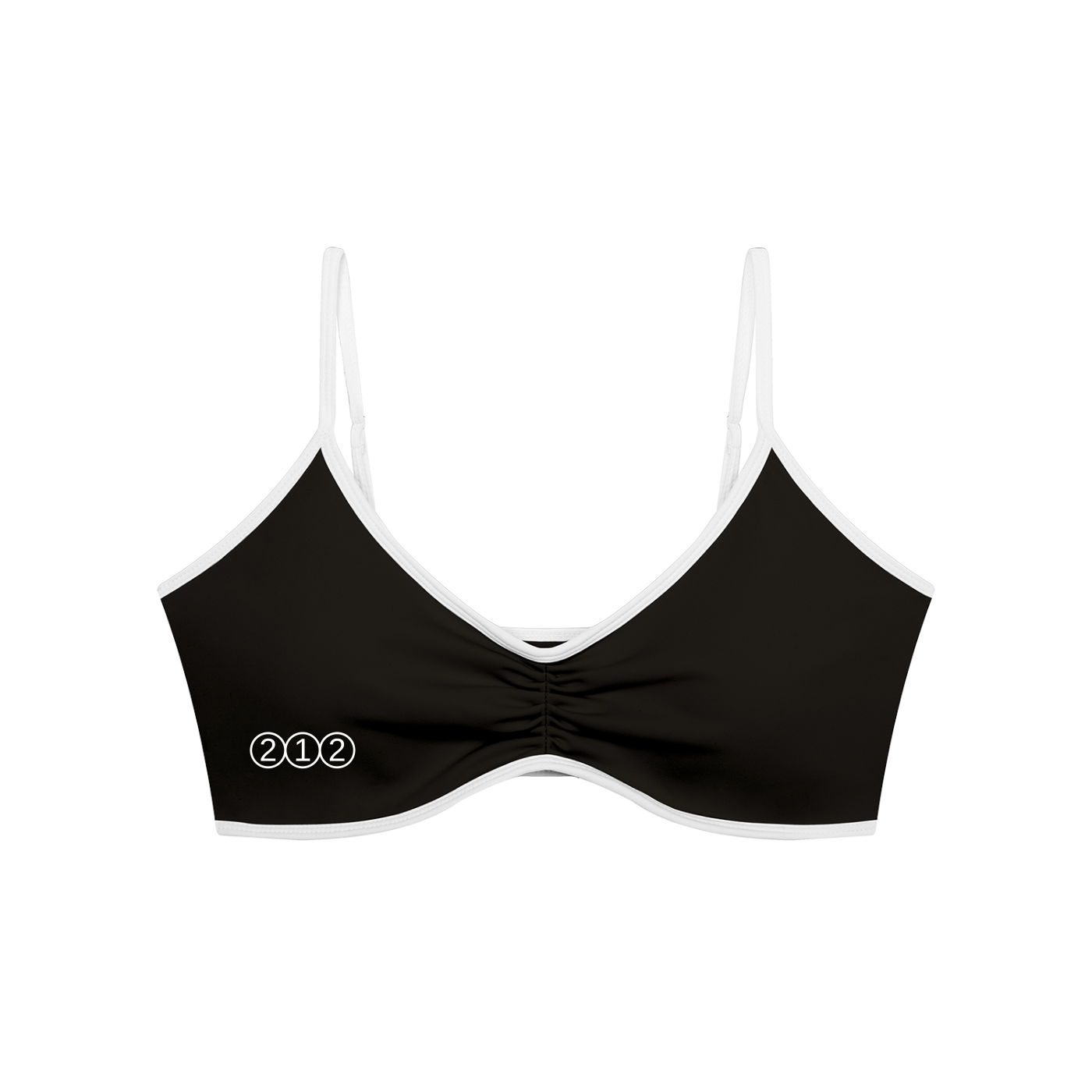 Women's Color Block Ruched V-Neck Sports Bra